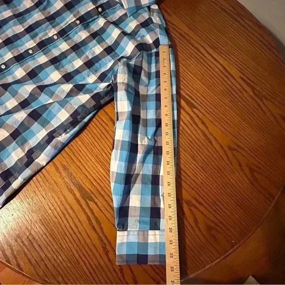 Tommy Hilfiger Plaid Check Shirt Sz 17- 32/33 Long Sleeve Button Up 100% Cotton - Picture 11 of 11